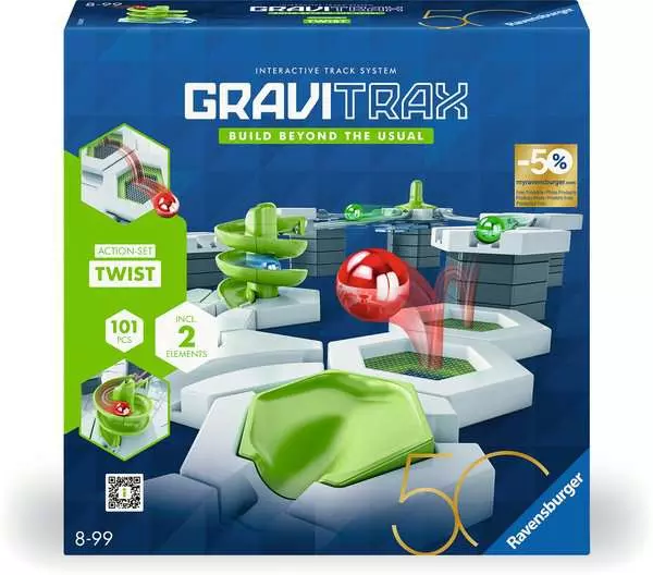 Ravensberger Matratzen Ravensburger GraviTrax Action-Set Twist 50 year blue triangle