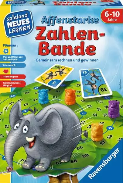 Ravensberger Matratzen Affenstarke Zahlen-Bande - Kinderspiel ab 6 Jahren