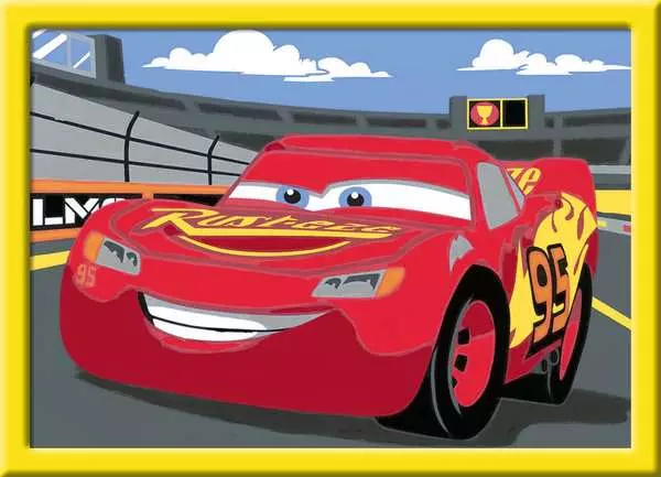 Ravensberger Matratzen CreArt Lightning McQueen - Malen nach Zahlen für Kinder ab 7 Jahren