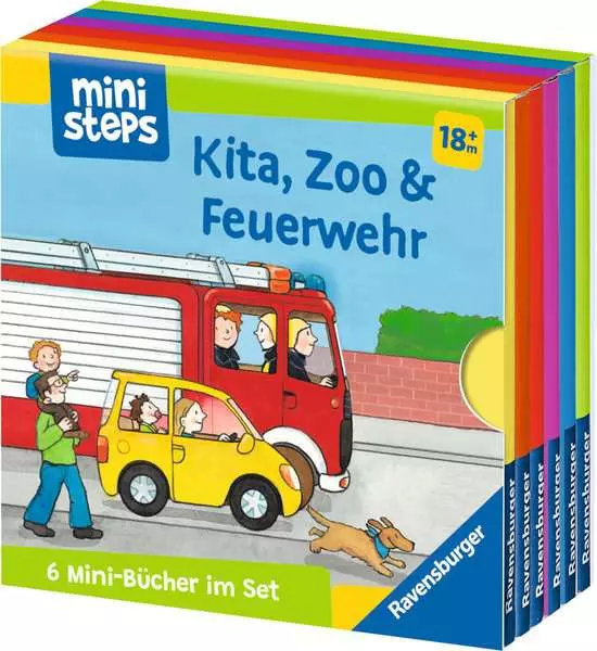 Ravensberger Matratzen ministeps: Mein erster Bücher-Würfel: Kita, Zoo und Feuerwehr (Bücher-Set)