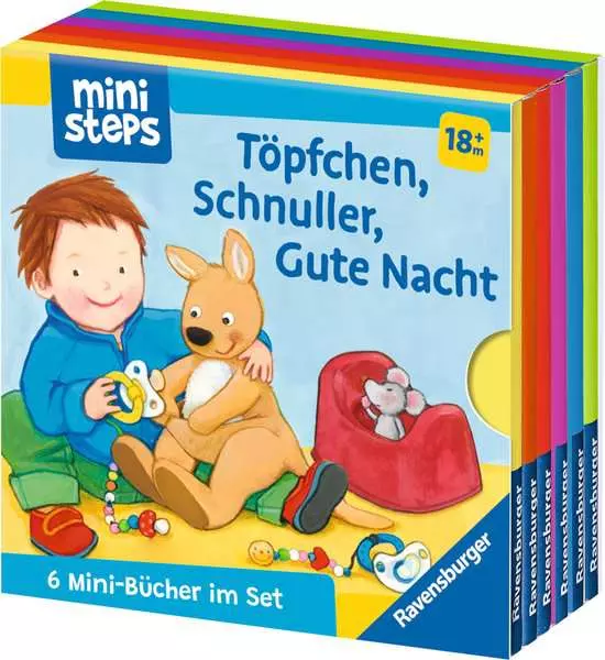 Ravensberger Matratzen ministeps: Mein erster Bücher-Würfel: Töpfchen, Schnuller, Gute Nacht (Bücher-Set)