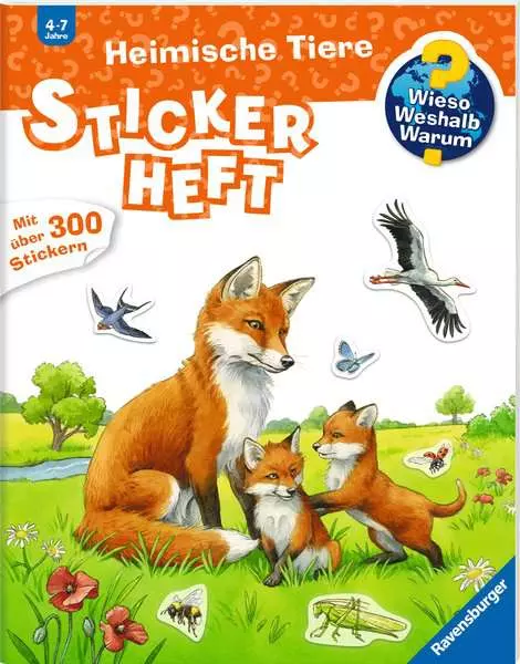 Ravensberger Matratzen Ravensburger Wieso? Weshalb? Warum? Stickerheft: Heimische Tiere