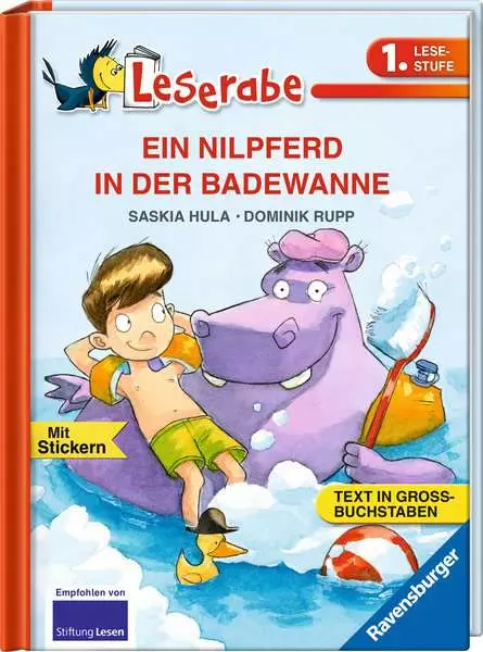 Ravensberger Matratzen Leserabe - 1. Lesestufe: EIN NILPFERD IN DER BADEWANNE