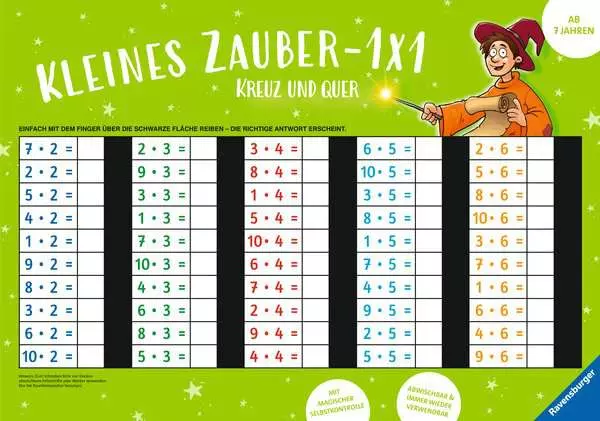 Ravensberger Matratzen Zaubertafel: Kleines Zauber-1x1: Kreuz und quer