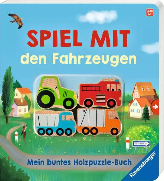 Ravensberger Matratzen Spiel mit den Fahrzeugen: Mein buntes Holzpuzzle-Buch