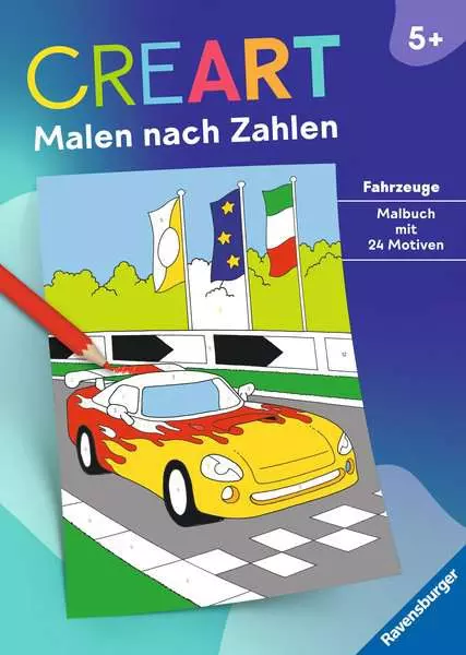 Ravensberger Matratzen CreArt Malen nach Zahlen ab 5: Fahrzeuge