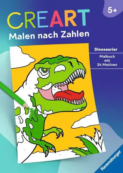 Ravensberger Matratzen CreArt Malen nach Zahlen ab 5: Dinosaurier