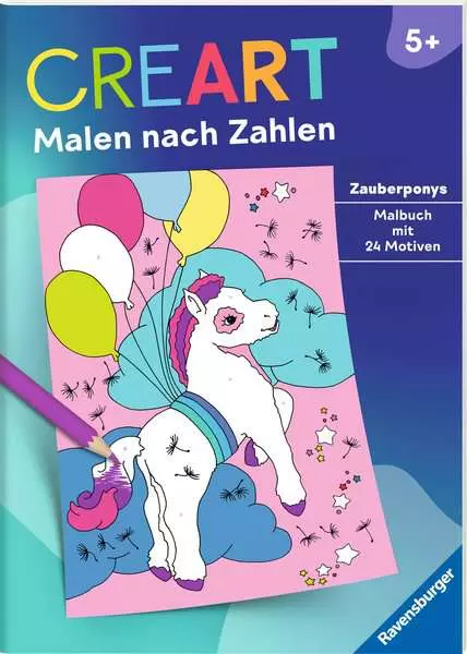 Ravensberger Matratzen CreArt Malen nach Zahlen ab 5: Zauberponys