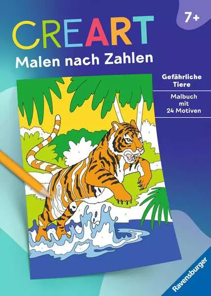 Ravensberger Matratzen CreArt Malen nach Zahlen ab 7: Gefährliche Tiere