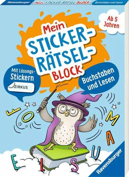 Ravensberger Matratzen Mein Stickerrätselblock: Buchstaben und Lesen