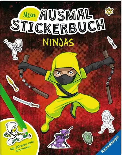 Ravensberger Matratzen Mein Ausmalstickerbuch: Ninjas