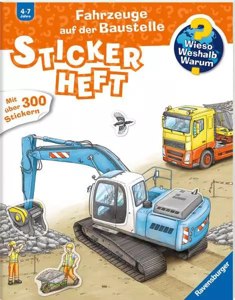 Ravensberger Matratzen Ravensburger Wieso? Weshalb? Warum? Stickerheft: Fahrzeuge auf der Baustelle