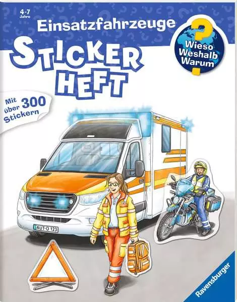 Ravensberger Matratzen Ravensburger Wieso? Weshalb? Warum? Stickerheft: Einsatzfahrzeuge