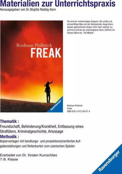 Ravensberger Matratzen Materialien zur Unterrichtspraxis - Rodman Philbrick: Freak